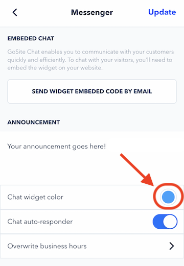 Changing the Color of your Messenger Widget